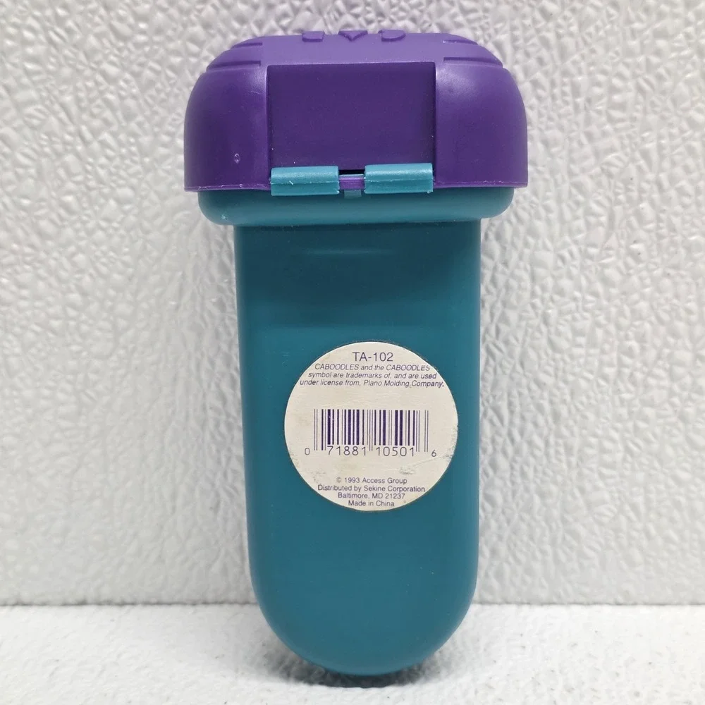Vintage 1993 Caboodles Plastic Purple & Blue Teal Green Razor Case Holder
